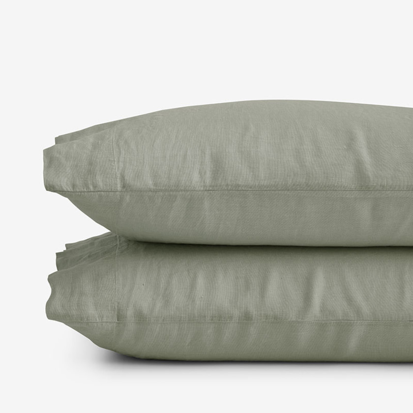 Premium Breathable Washed Linen Solid Pillowcase Set