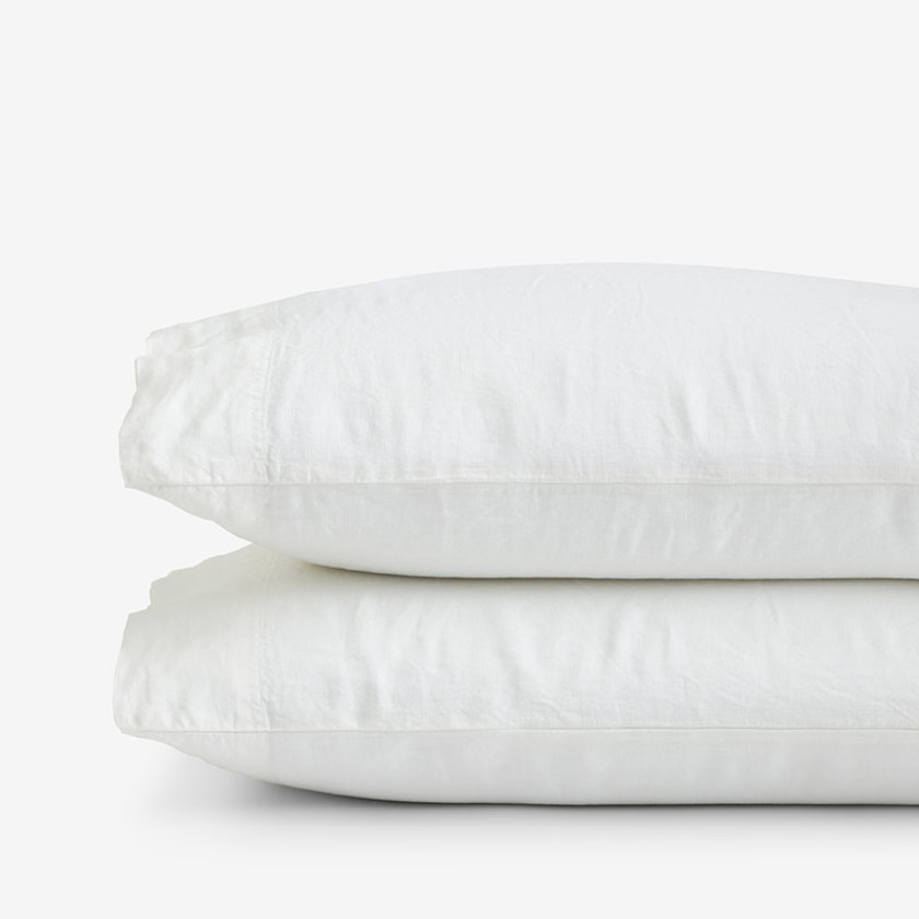Premium Breathable Washed Linen Solid Pillowcase Set