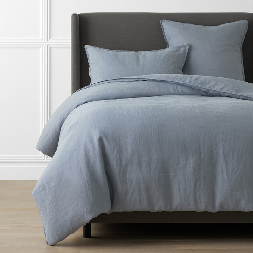 Premium Breathable Washed Linen Solid Duvet Cover