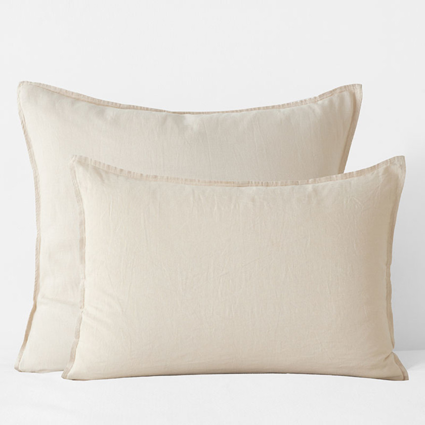 Premium Breathable Washed Linen Solid Sham