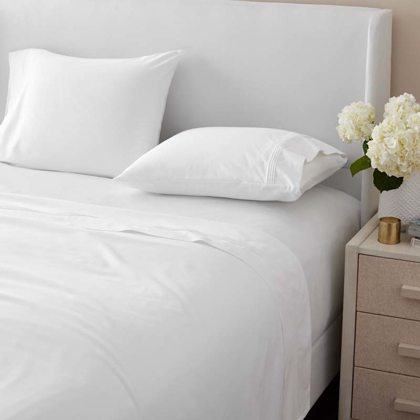 Egyptian Cotton Premium Smooth Sateen Bed Sheet Set - White, Twin,White