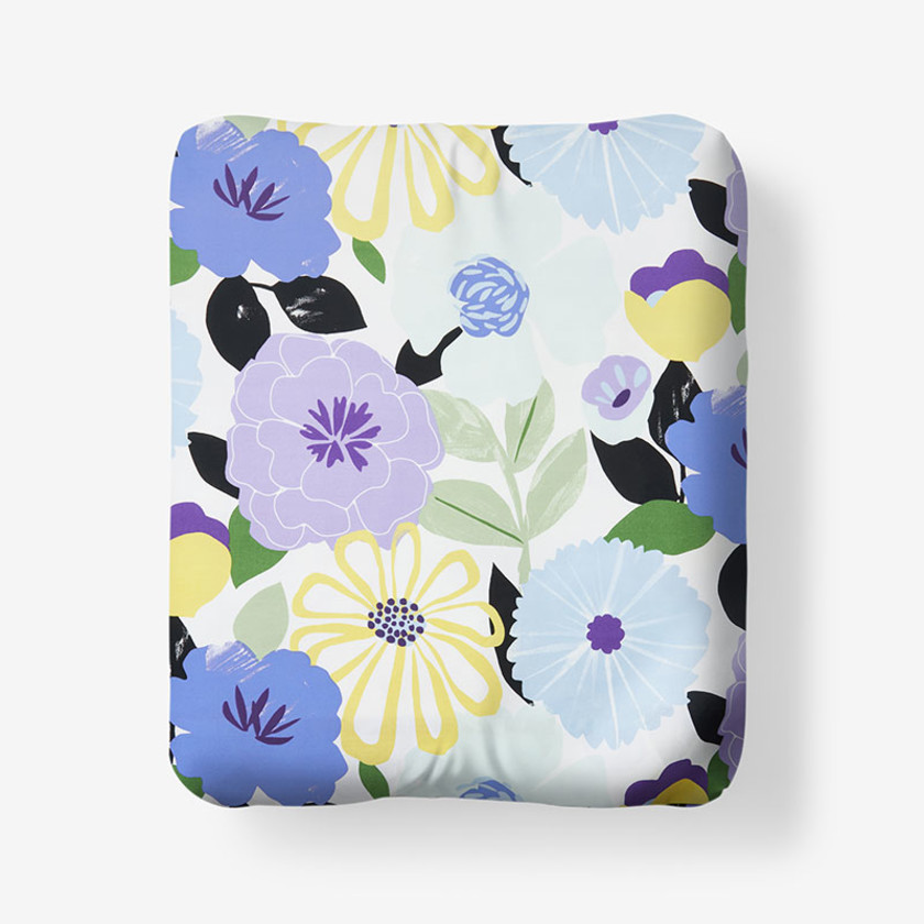 Floral Harmony Classic Cool Cotton Percale Fitted Bed Sheet