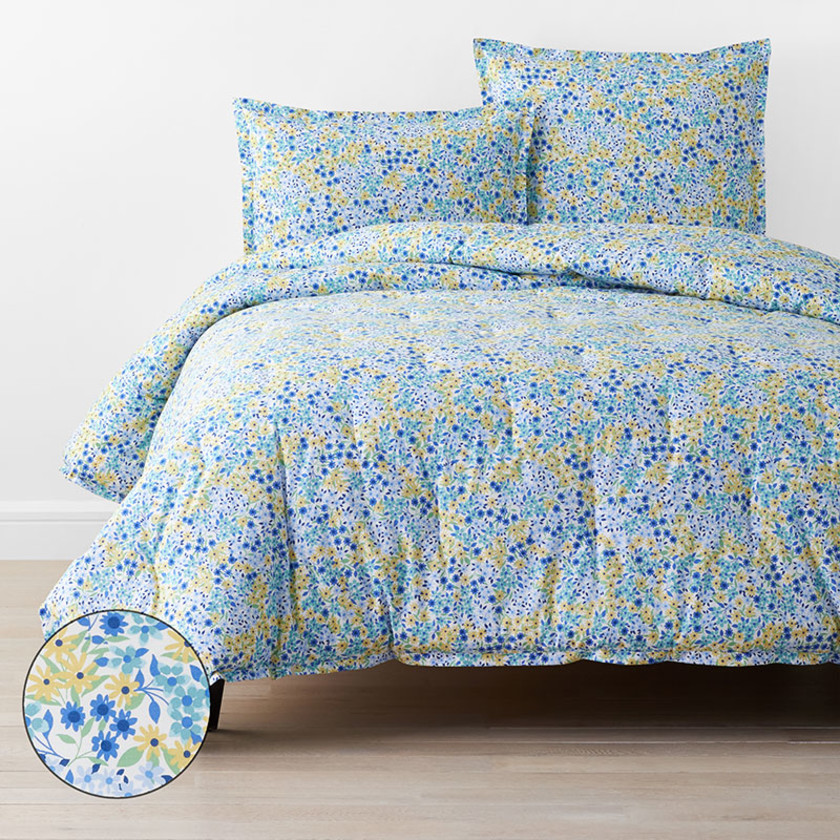 Sunshine & Blooms Classic Cool Cotton Percale Comforter