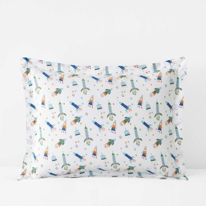 Space Adventure Classic Cool Organic Cotton Percale Sham