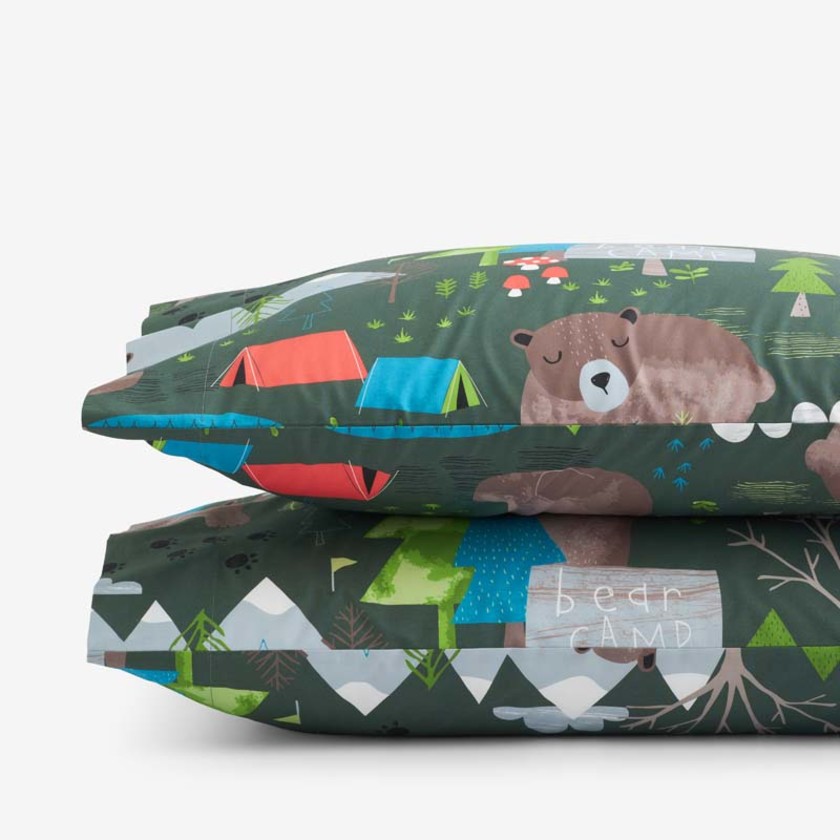 Bear Camp Classic Cool Organic Cotton Percale Pillowcase Set