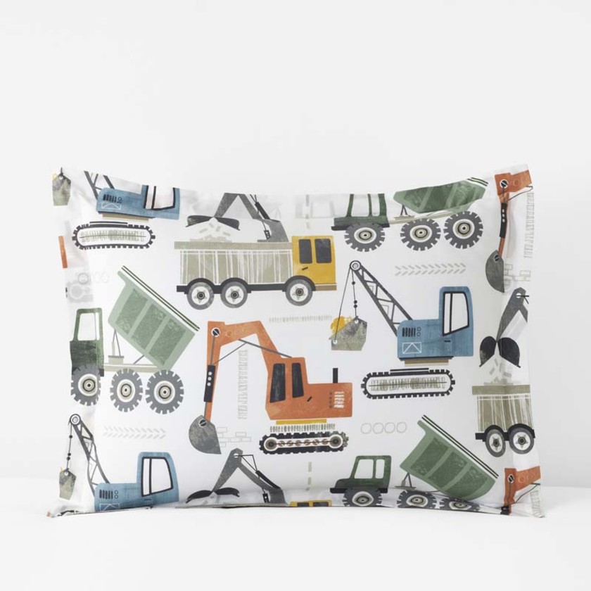Construction Builders Classic Cool Organic Cotton Percale Sham