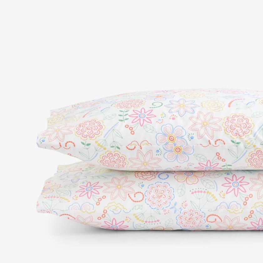 Floral Dream Classic Cool Organic Cotton Percale Pillowcase Set