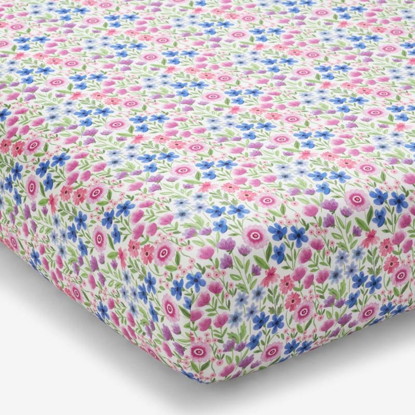 Joy Garden Classic Cool Organic Cotton Percale Fitted Crib Sheet