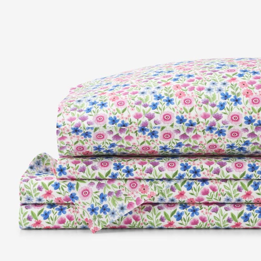 Joy Garden Classic Cool Organic Cotton Percale Bed Sheet Set