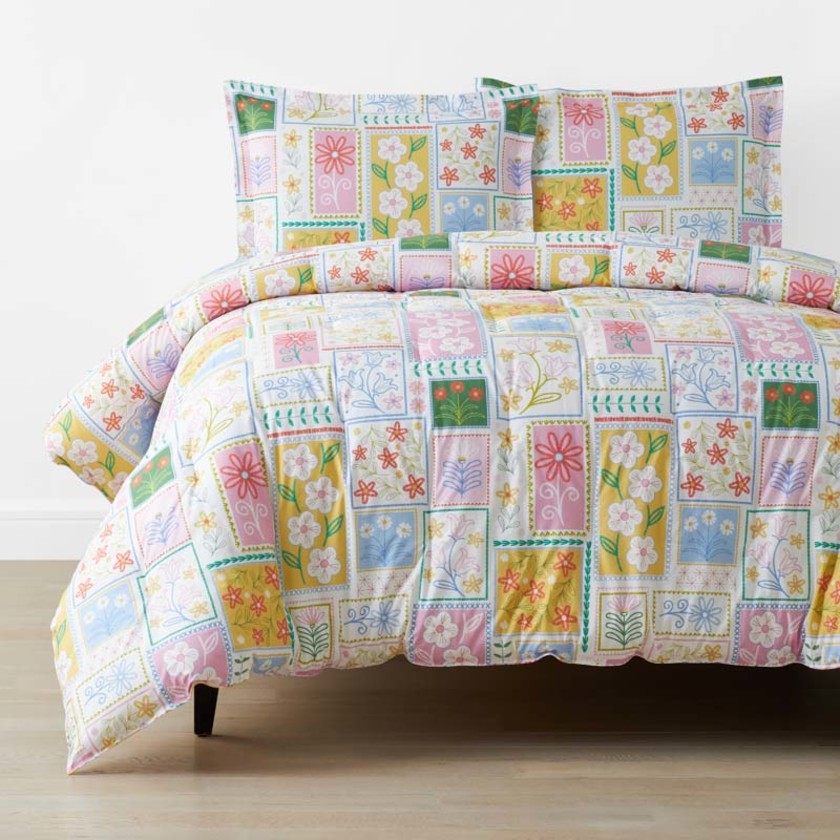 Stitch and Bloom Classic Cool Organic Cotton Percale Comforter Set
