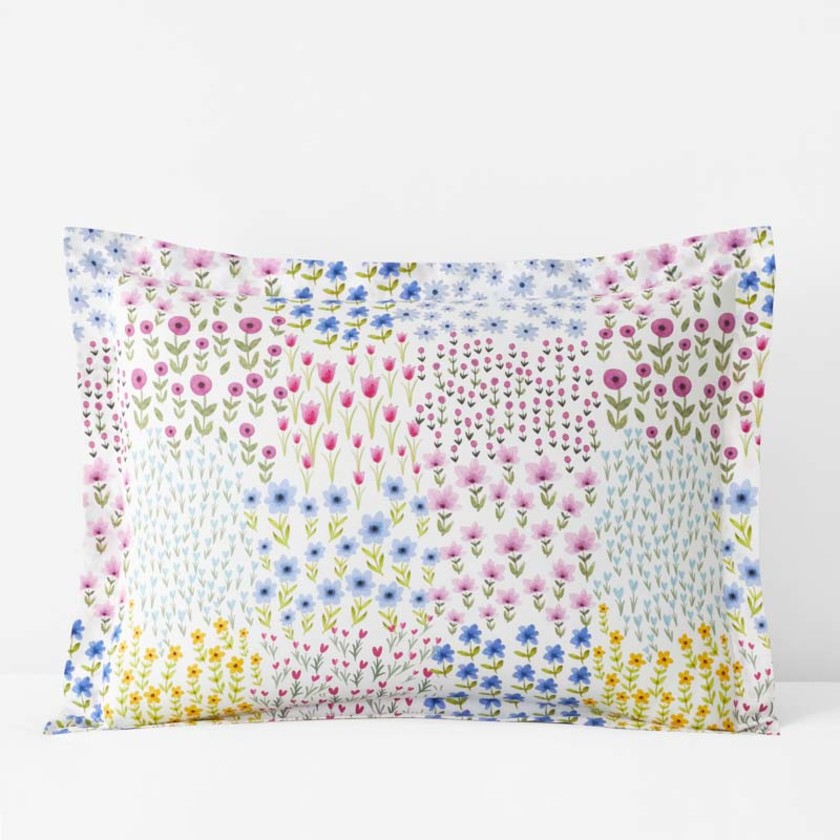Tiny Blossoms Classic Cool Organic Cotton Percale Sham