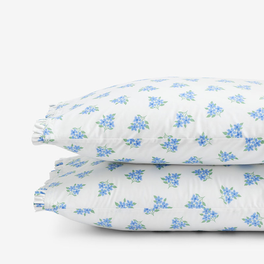 Sunshine & Blooms Classic Cool Cotton Percale Pillowcase Set