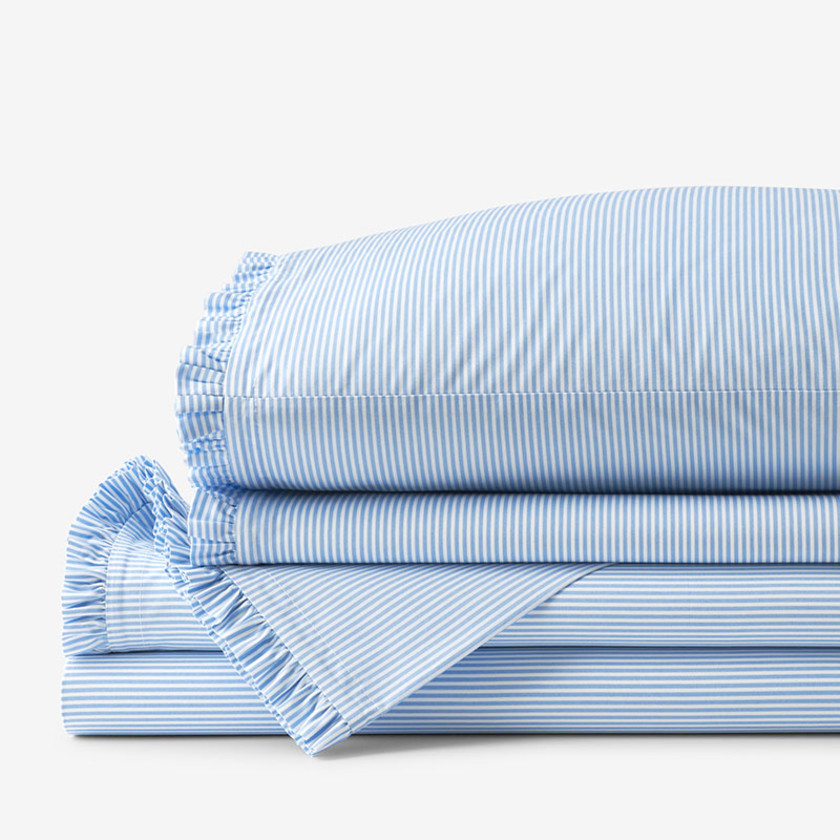 Sunshine & Blooms Classic Cool Cotton Percale Bed Sheet Set