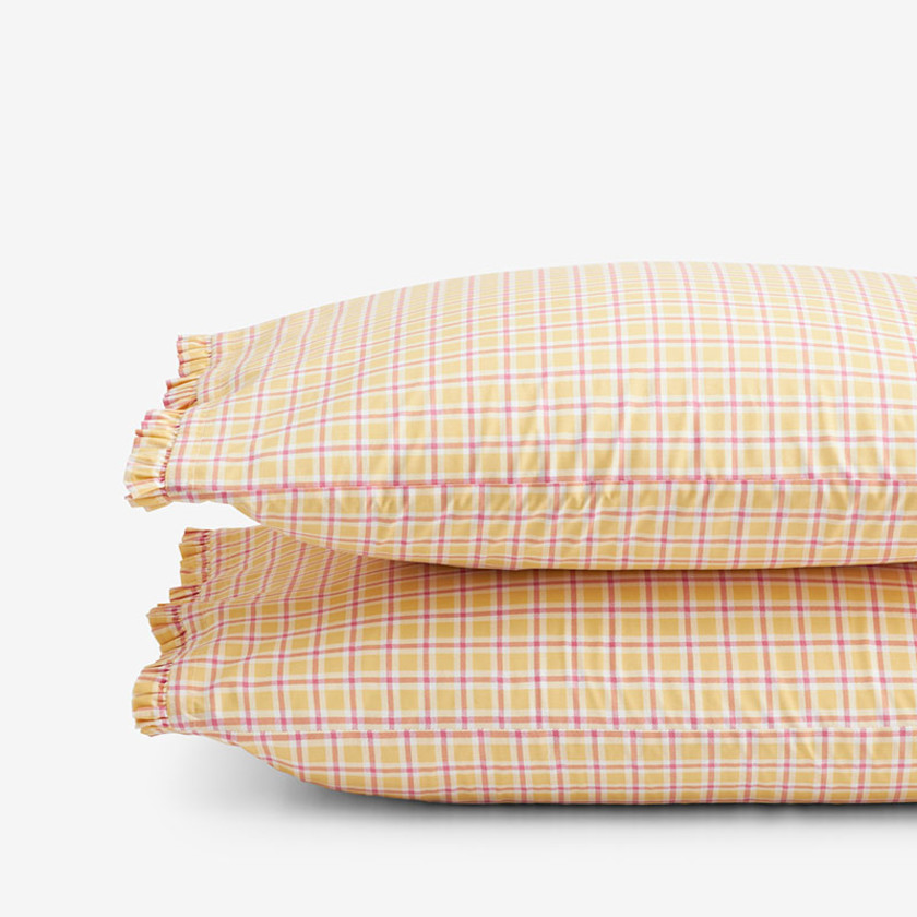 Sunshine & Blooms Classic Cool Cotton Percale Pillowcase Set