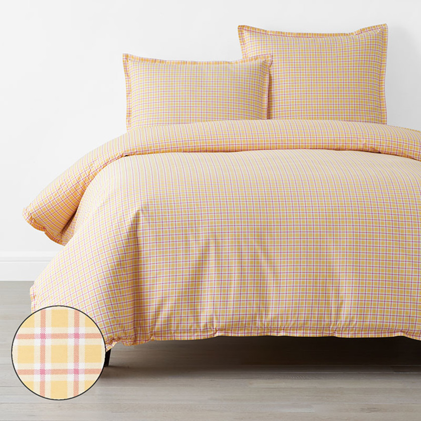 Sunshine & Blooms Classic Cool Cotton Percale Duvet Cover