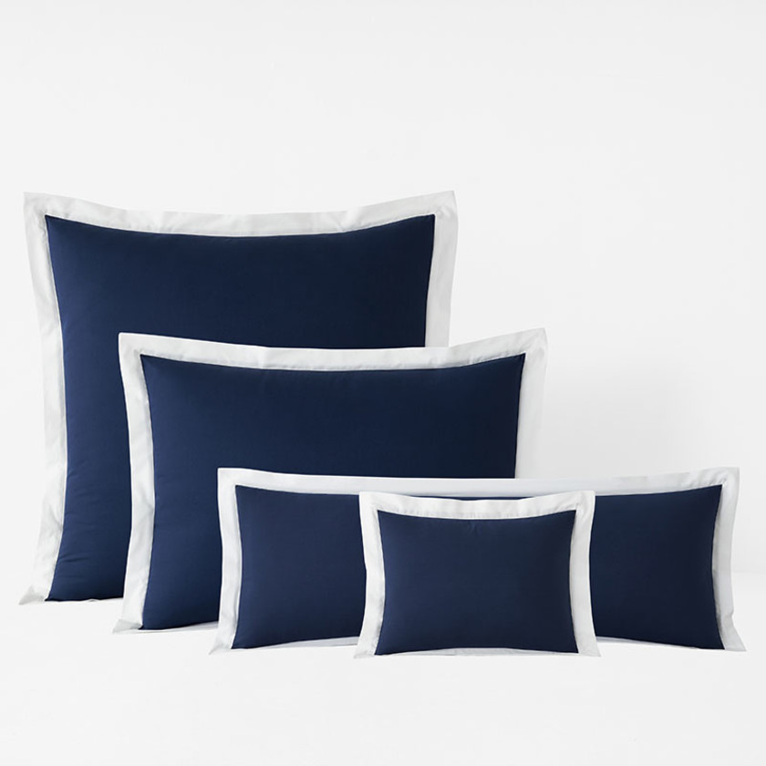 Solid Border Classic Cool Cotton Percale Sham