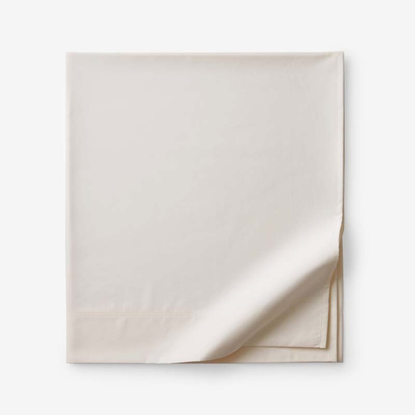 Solid  Garment Washed Cotton Percale Flat Bed Sheet