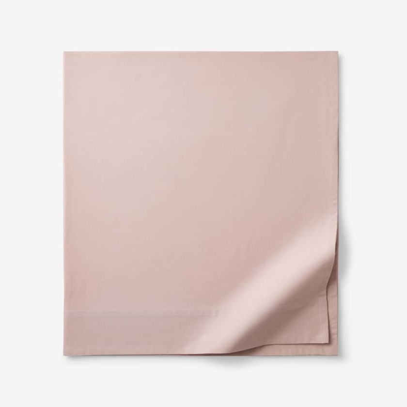 Solid  Garment Washed Cotton Percale Flat Bed Sheet