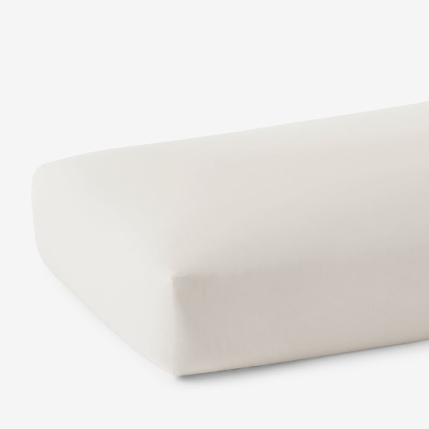 Solid  Garment Washed Cotton Percale Fitted Bed Sheet
