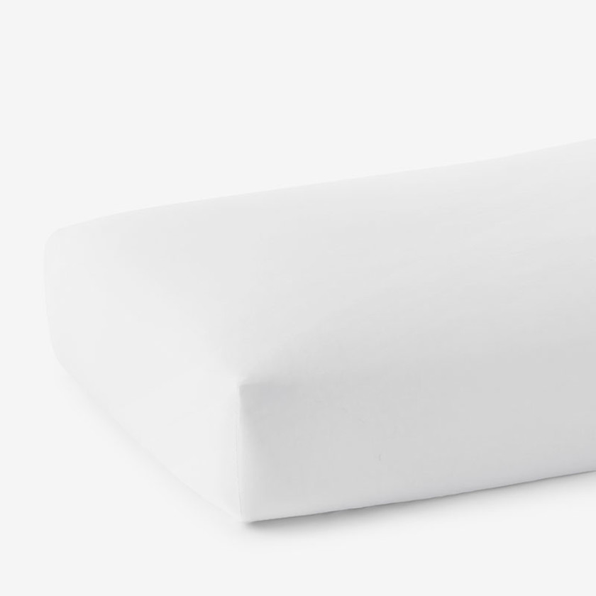 Solid  Garment Washed Cotton Percale Fitted Bed Sheet