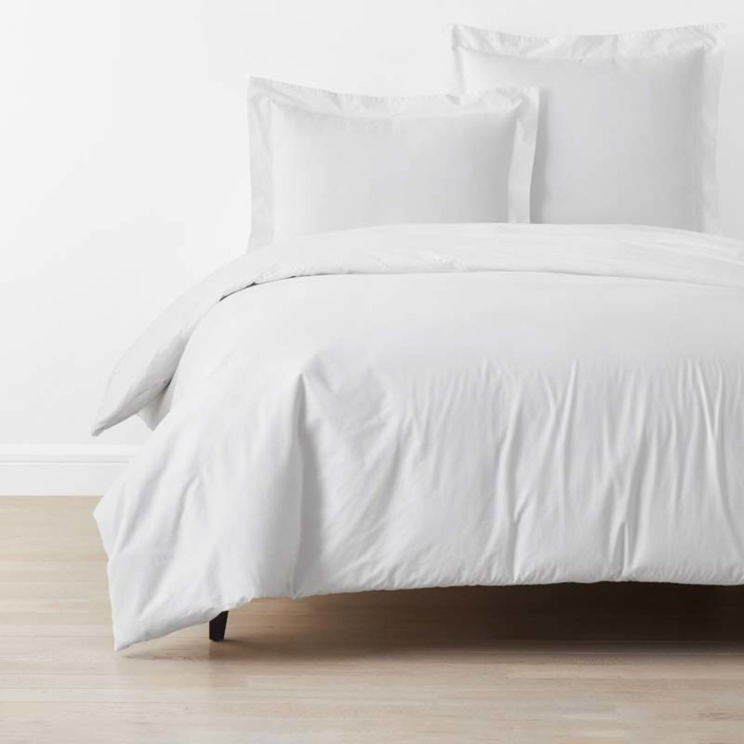 Solid  Garment Washed Cotton Percale Duvet Cover