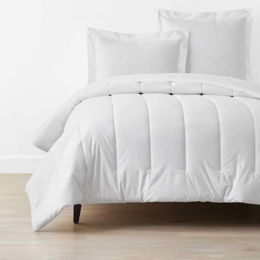 Solid Garment Washed Cotton Percale Comforter