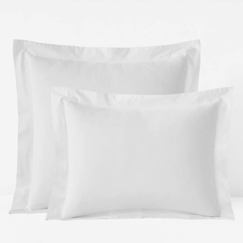 Solid  Garment Washed Cotton Percale Sham
