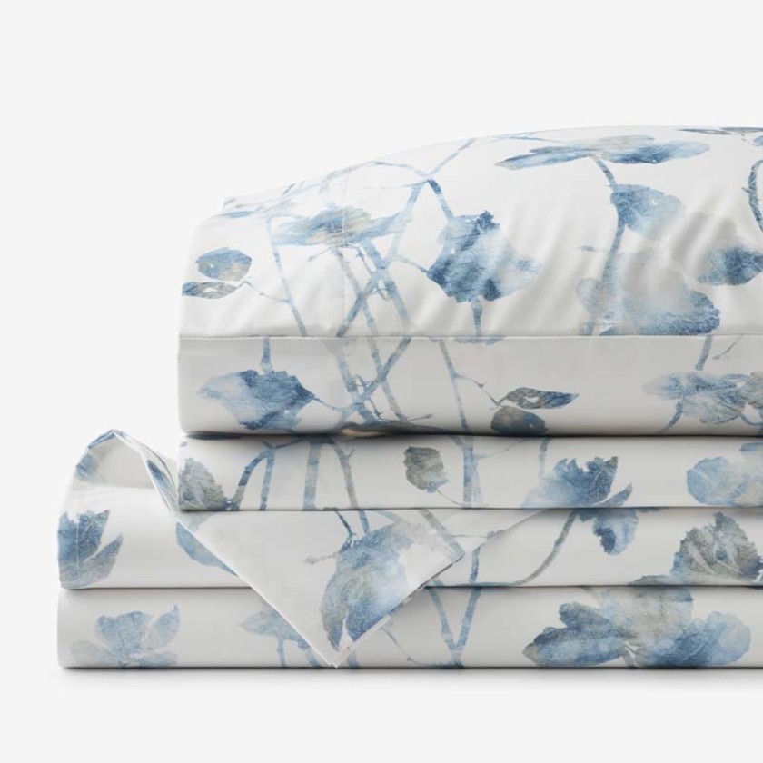 Garden Leaf Premium Smooth Wrinkle-Free Sateen Bed Sheet Set