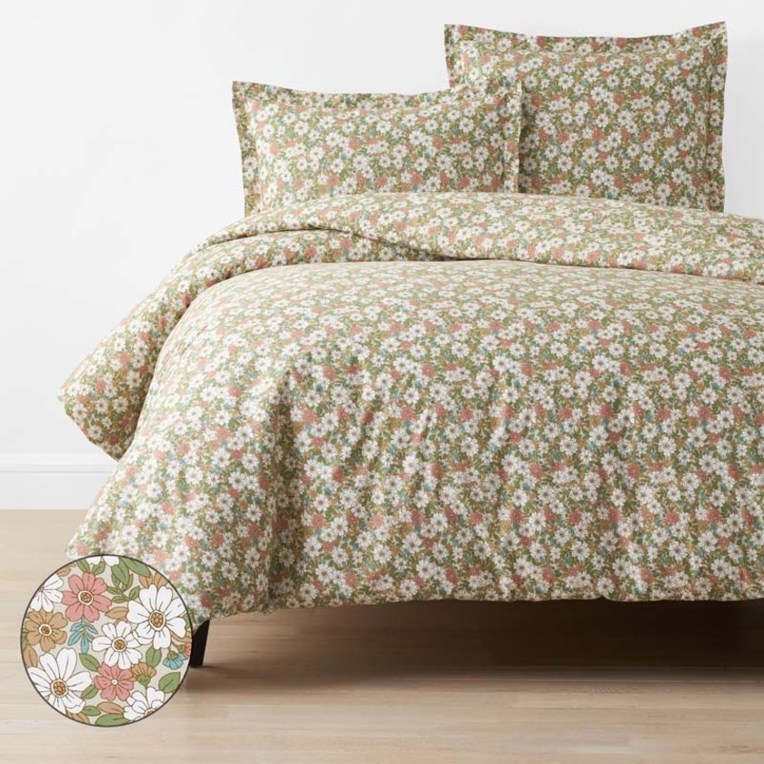 Julienne Classic Cool Cotton Percale Duvet Cover