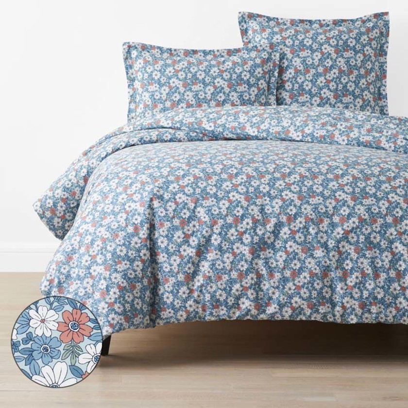 Julienne Classic Cool Cotton Percale Duvet Cover