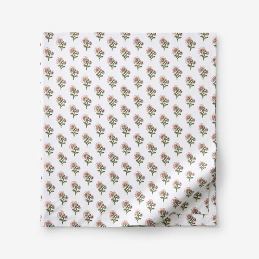 Suhana  Garment Washed Cotton Percale Flat Bed Sheet