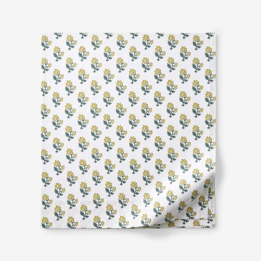 Suhana  Garment Washed Cotton Percale Flat Bed Sheet