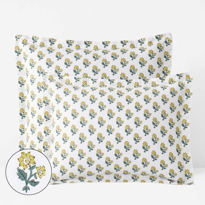 Suhana  Garment Washed Cotton Percale Sham