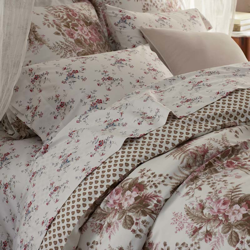 Rupa Premium Smooth Sateen Bed Sheet Set - Cream Multi, Twin,Cream Multi