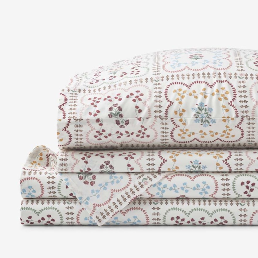 Lottie Classic Cool Cotton Percale Bed Sheet Set