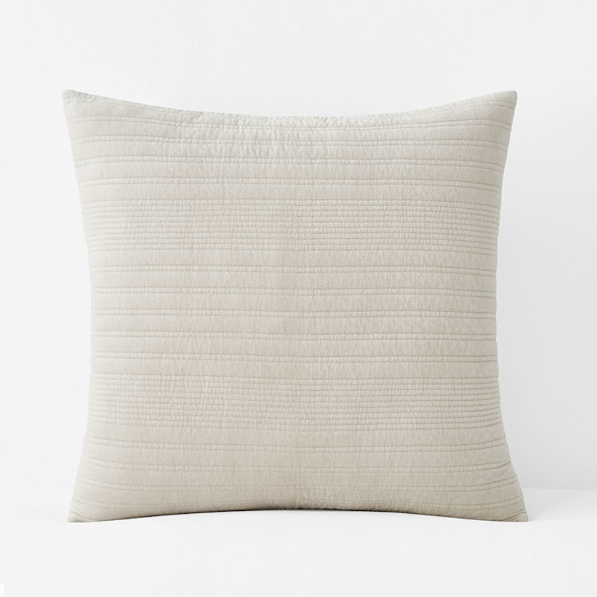 Line Stitch Velvet Quilted Sham