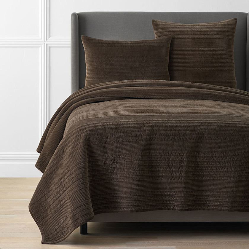 Line Stitch Velvet Quilt