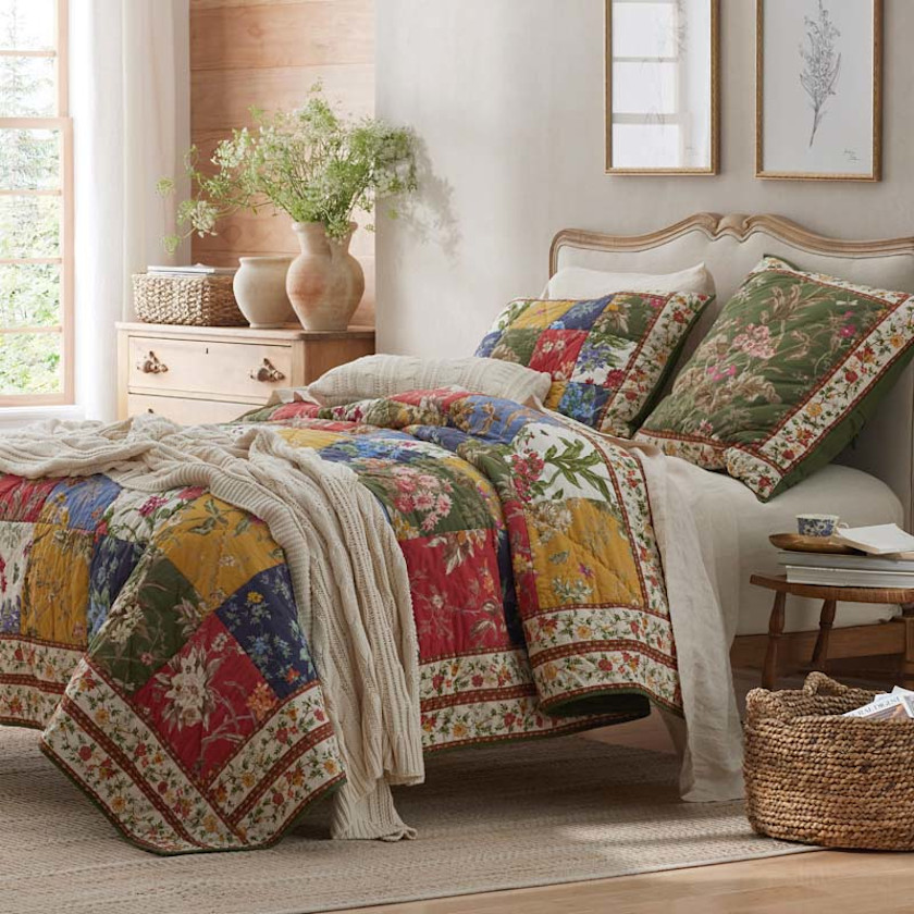Aaliyah Patchwork Quilt - Green Multi, Twin/Twin XL,Green Multi