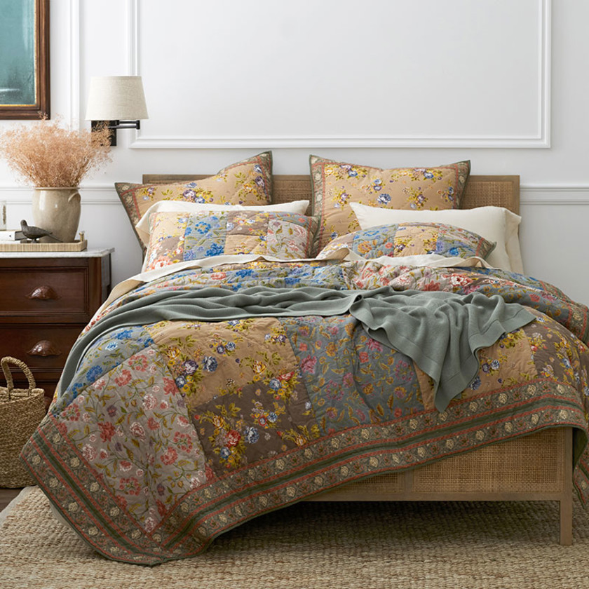 Bettina Patchwork Quilted Sham - Multi, Euro,Multi