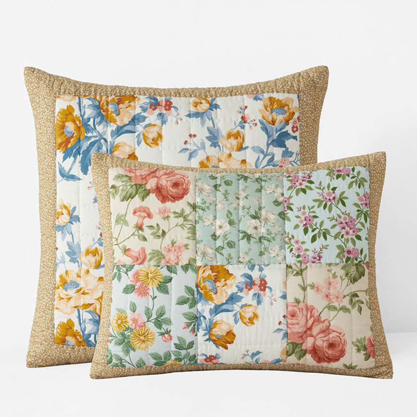 Shoshanna Reversible Patchwork Quilted Sham