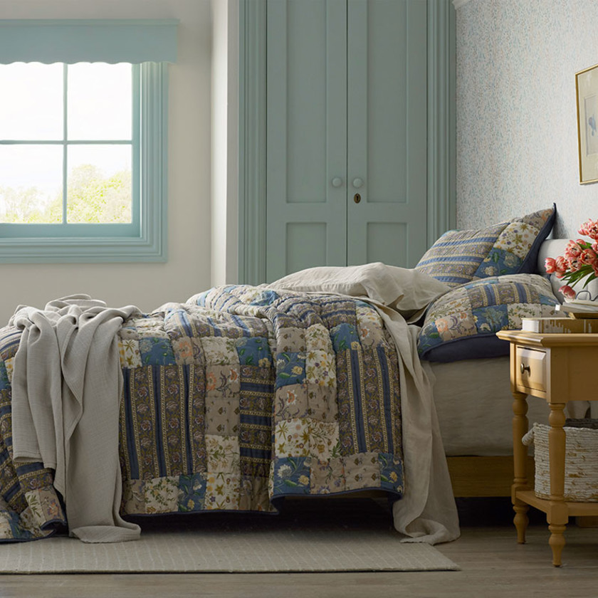 Dorothea Patchwork Quilt - Blue Multi, Twin/Twin XL,Blue Multi
