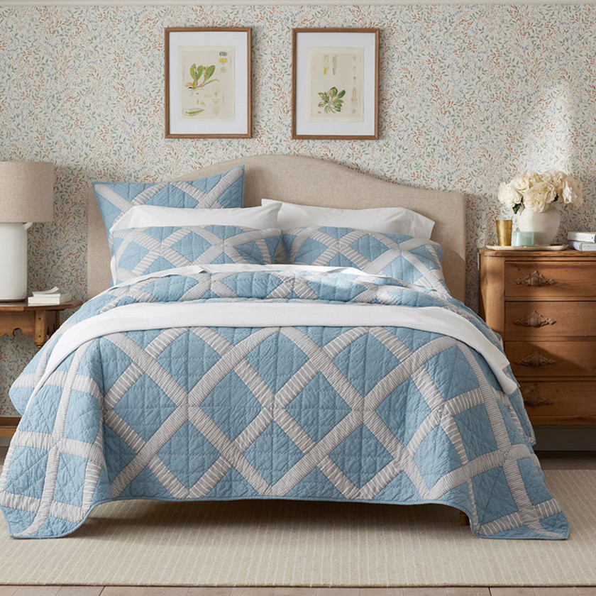Bahati Quilt - Blue Multi, Full/Queen,Blue Multi