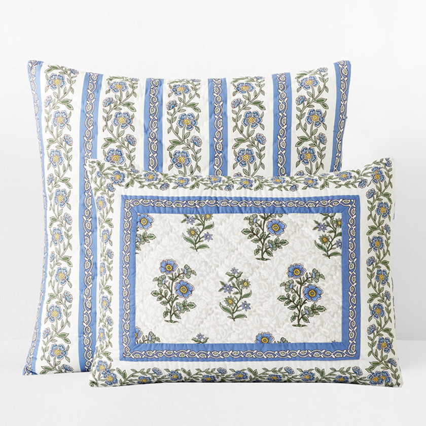 India Garden Reversible Quilted Sham