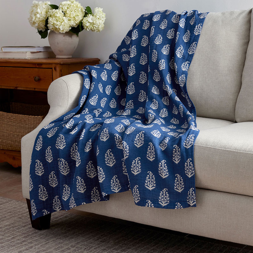 Butta Gauze Throw - Paisley,Paisley