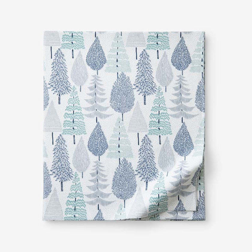 Holiday Print Classic Ultra-Cozy Cotton Velvet Flannel Flat Bed Sheet