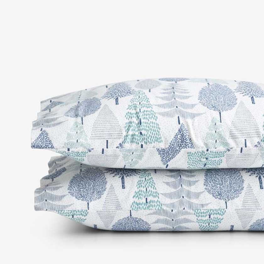 Holiday Print Classic Ultra-Cozy Cotton Velvet Flannel Pillowcase Set