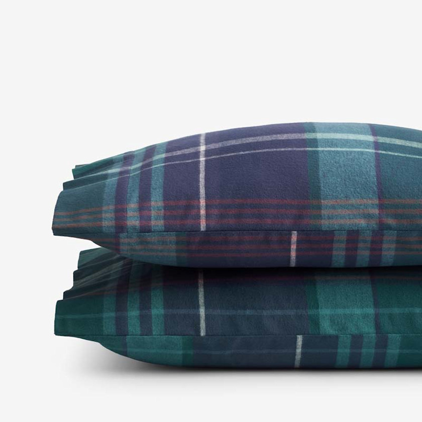 Classic Plaid Ultra-Cozy Cotton Velvet Flannel Pillowcase Set