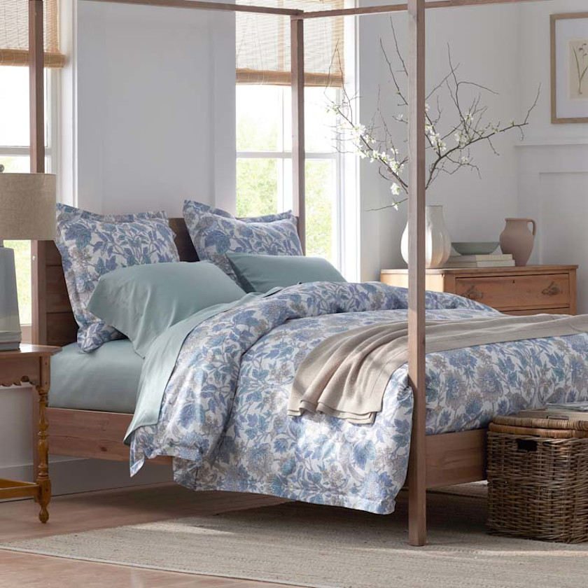 Garden Song Premium Smooth Sateen Duvet Cover - Mint Green, Twin/Twin XL,Mint Green