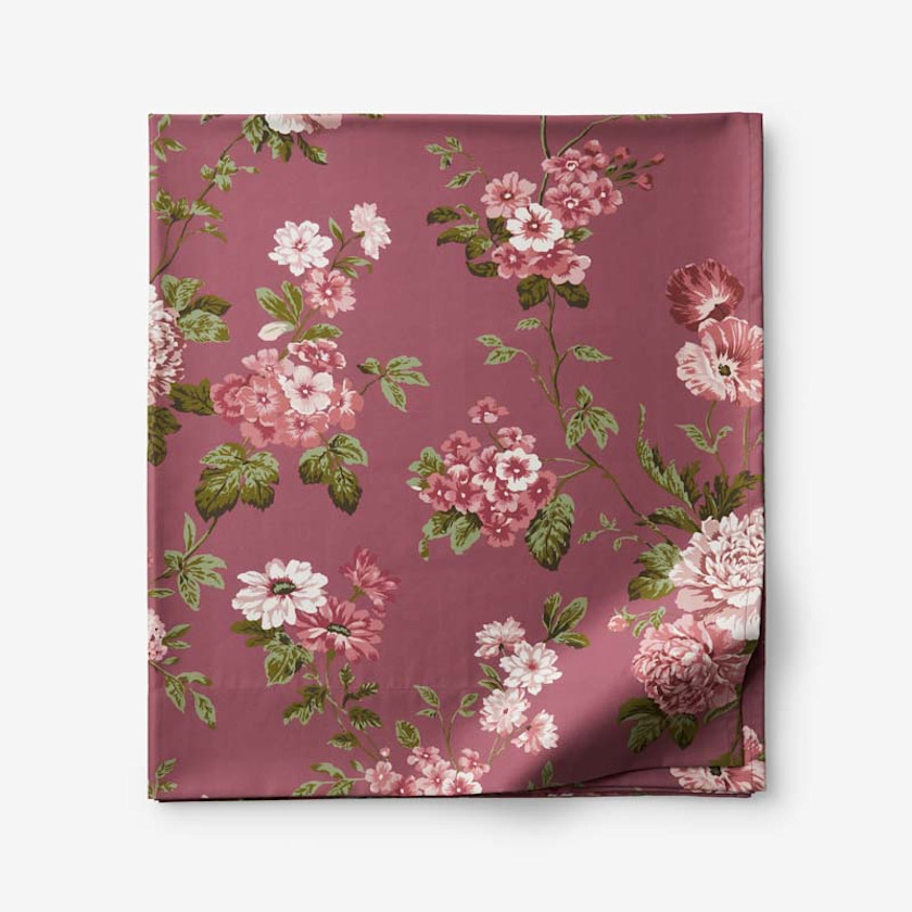 Victorian Bloom Premium Smooth Wrinkle-Free Sateen Flat Bed Sheet