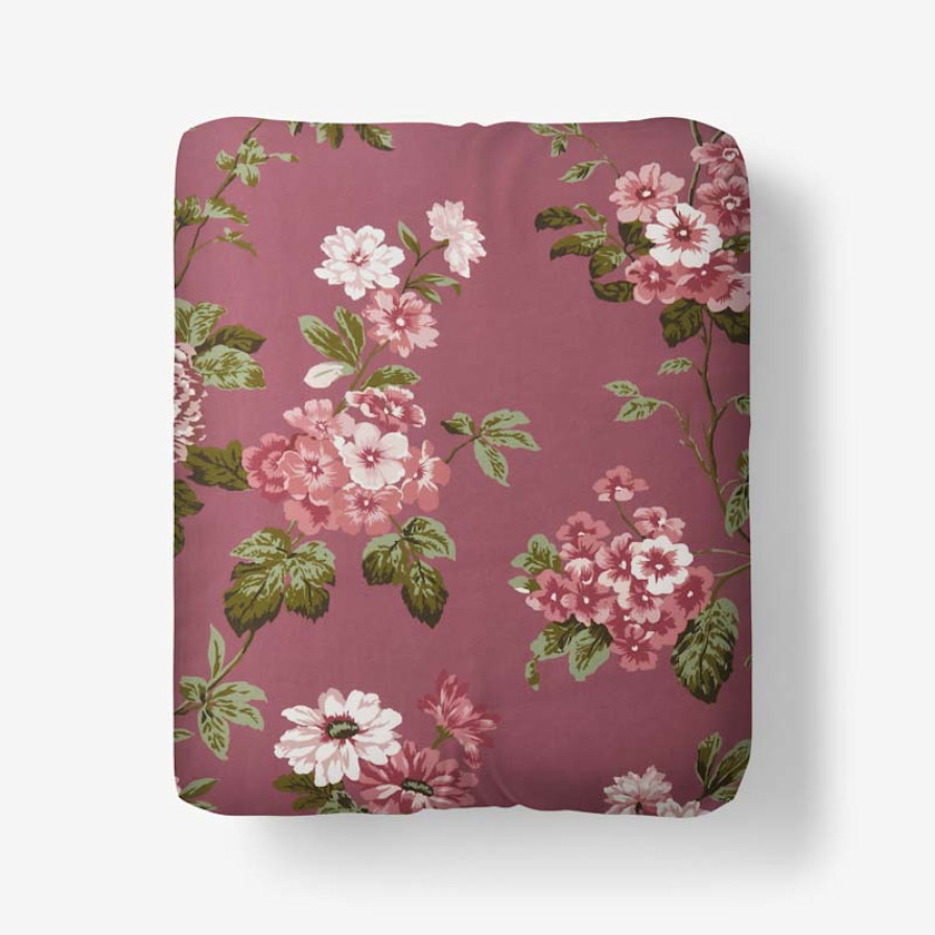 Victorian Bloom Premium Smooth Wrinkle-Free Sateen Fitted Bed Sheet